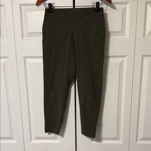 Women's Colorfulkoala Olive Green Leggings, Size XL